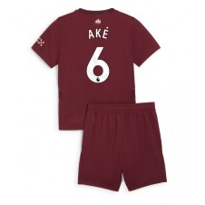 Manchester City Nathan Ake #6 Tredjedraktsett Barn 2024-25 Kortermet (+ korte bukser)